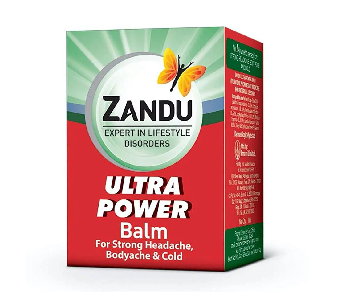 Бальзам Ультра сила при суглобових і головних болях 8 мл Zandu Balm Ultra Power