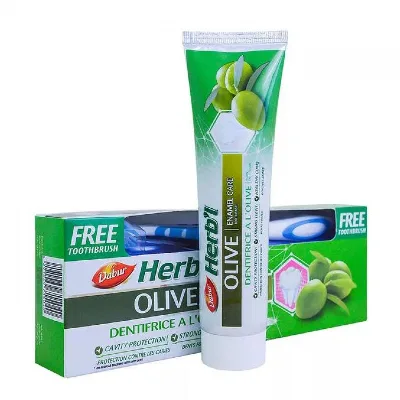 Зубная паста Олива 150 г + щетка Dabur Herb’l Olive Toothpaste