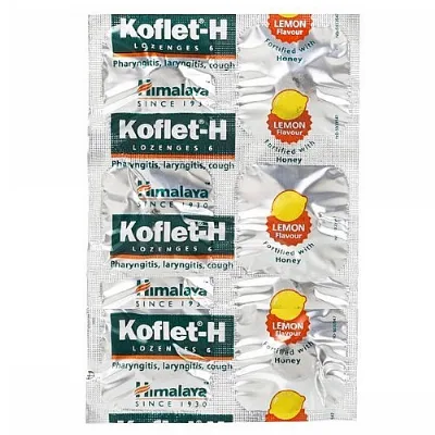 Кофлет, льодяники від кашлю з лимоном і медом 6 шт Himalaya Koflet-H Lemon Lozenges