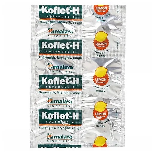 Кофлет, леденцы от кашля с лимоном и медом 6 шт Himalaya Koflet-H Lemon Lozenges