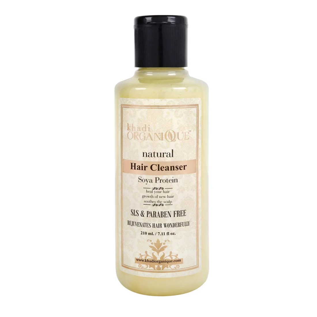 Шампунь бессульфатний Соя Протеїн 210 мл Khadi Natural Soya Protein Hair Cleanser SLS/Paraben Free