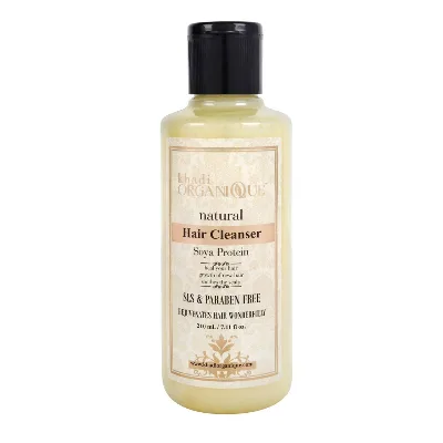 Шампунь бессульфатний Соя Протеїн 210 мл Khadi Natural Soya Protein Hair Cleanser SLS/Paraben Free