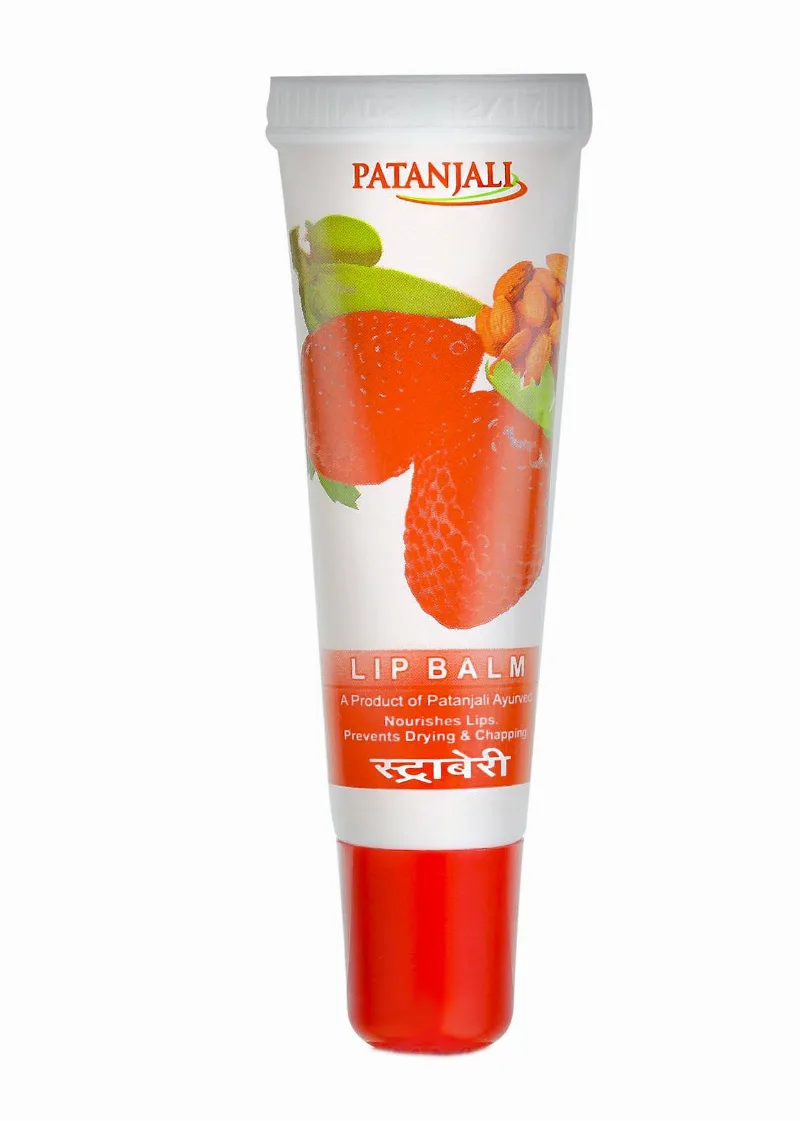 Бальзам для губ Полуниця 10 г Patanjali Lip Balm Strawberry