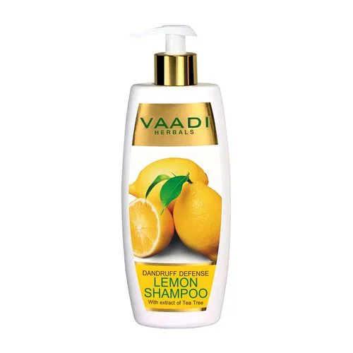 Шампунь від лупи Лимон з екстрактом чайного дерева 350 мл Vaadi Dandruff Defense Lemon Shampoo with Tea Tree Extract
