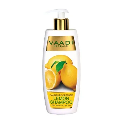 Шампунь від лупи Лимон з екстрактом чайного дерева 350 мл Vaadi Dandruff Defense Lemon Shampoo with Tea Tree Extract