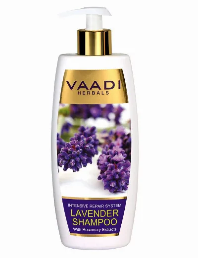 Шампунь відновлюючий Лаванда з екстрактом розмарину 350 мл Vaadi Lavender Shampoo with Rosemary Extract