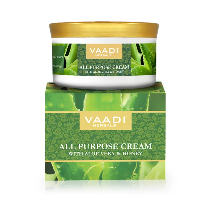 Крем універсальний з алое, медом і манжіштой 150 г Vaadi All Purpose Cream with Aloe Vera, Honey & Manjistha