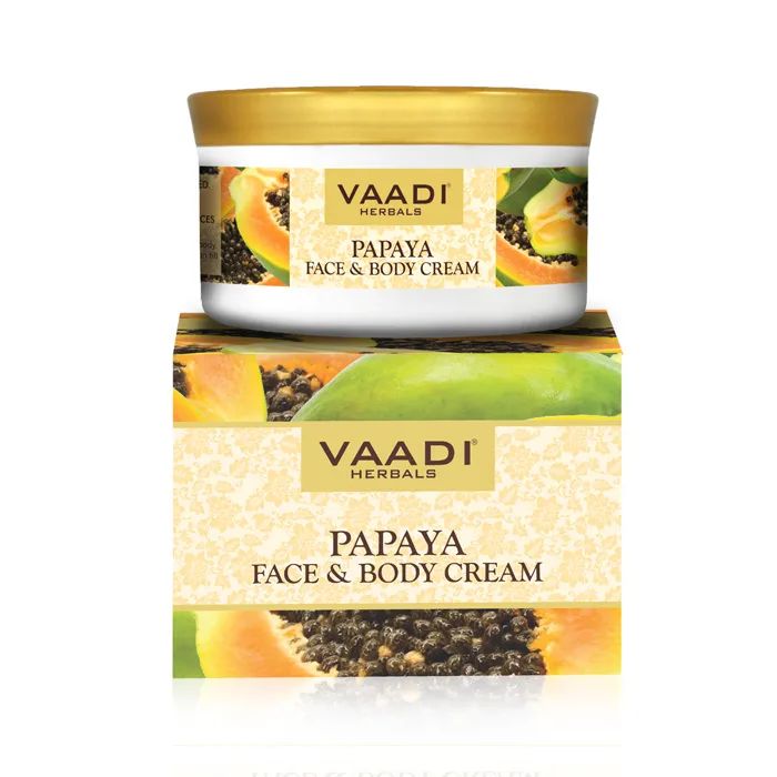 Крем для обличчя і тіла Папайя 150 г Vaadi Papaya Face & Body Cream