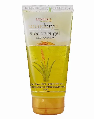Гель Алое Вера Саундарья з шафраном і сандалом 150 мл Patanjali Saundarya Aloe Vera Gel Kesar Chandan 150 ml