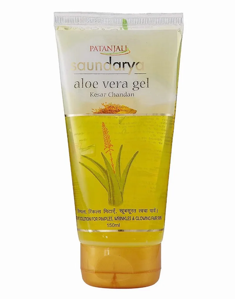 Гель Алое Вера Саундарья з шафраном і сандалом 150 мл Patanjali Saundarya Aloe Vera Gel Kesar Chandan 150 ml