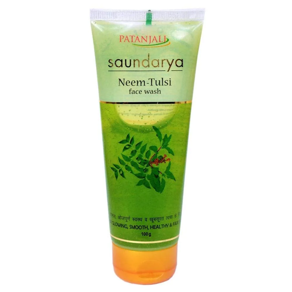 Гель для вмивання Саундарья Нім і Туласі 100 г Patanjali Saundarya Neem Tulsi Face Wash 100 g
