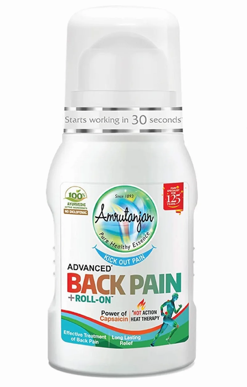 Бальзам для спини та суглобів 50 мл Amrutanjan Back Pain Rool-On 50 ml