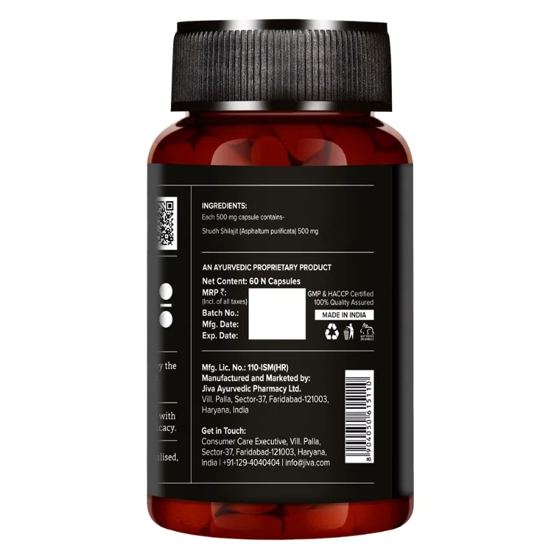 Шиладжит 60 капс Jiva Ayurveda Shilajeet 60 cap