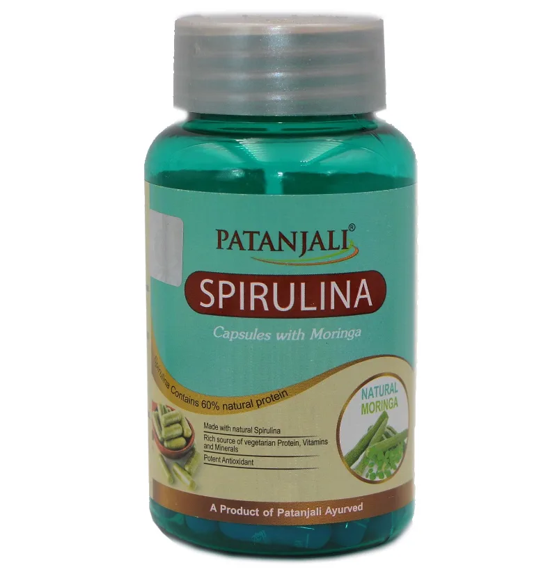 Спіруліна з Морінгою 60 капс Patanjali Spirulina with Moringa 60 cap