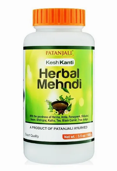 Хна для волосся натуральна з травами 100 г Patanjali Kesh Kanti Herbal Mehandi 100 g