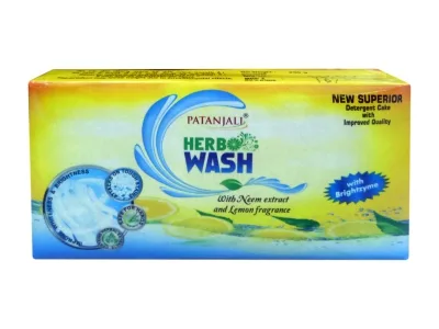 Мыло для стирки с экстрактом Нима и ароматом лимона 250 г Patanjali Herbo Wash Superior Detergent Cake 250 g