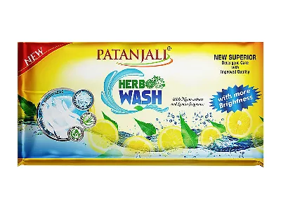 Мило для прання з екстрактом Німа і ароматом лимона 250 г Patanjali Herbo Wash Superior Detergent Cake 250 g