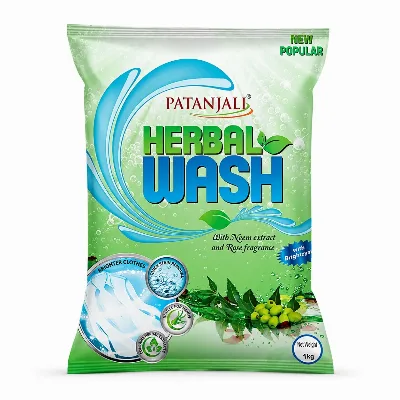 Пральний порошок універсальний з Німом і ароматом троянди 1 кг Patanjali Herbal Wash Detergent Powder 1 kg