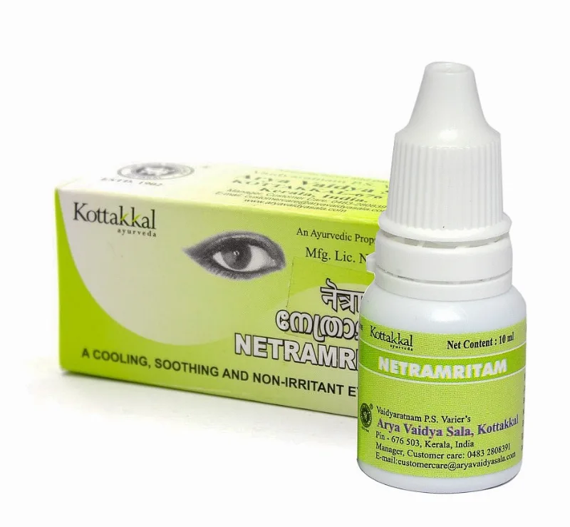 Нетрамритам капли 10 мл Kottakkal Netramritam Eye Drops 10 ml