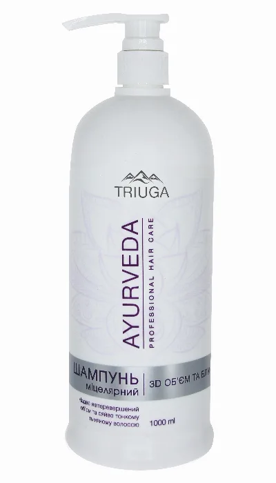 Мицеллярний шампунь 3D Обсяг і блиск 1000 мол Triuga Ayurveda Professional Hair Care