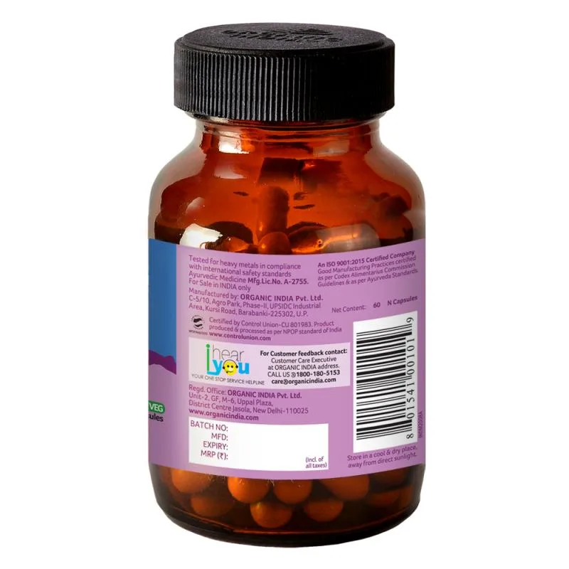 Ашвагандха 60 капс Organic India Ashwagandha 60 caps