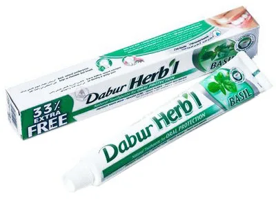 Зубна паста Базилік 100 г Dabur Herb'l Basil Toothpaste 100 g