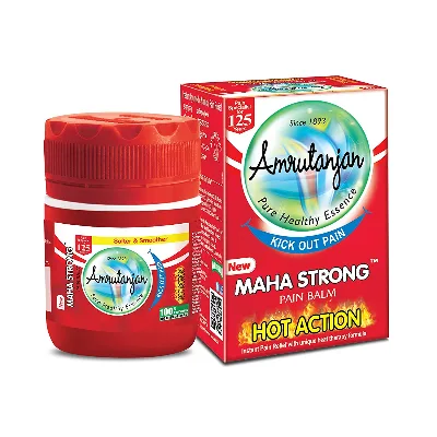 Бальзам знеболюючий сильнодіючий 8 мл Amrutanjan Maha Strong Pain Balm 8 ml