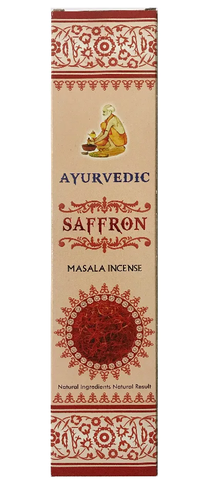 Аромапалочки Шафран 20 г Agarbathi Works Ayurvedic Saffron Masala Incense 20 g