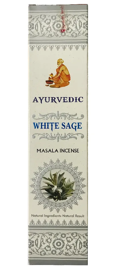 Аромапалочки Біла шавлія 20 г Agarbathi Works Ayurvedic White Sage Masala Incense 20 g