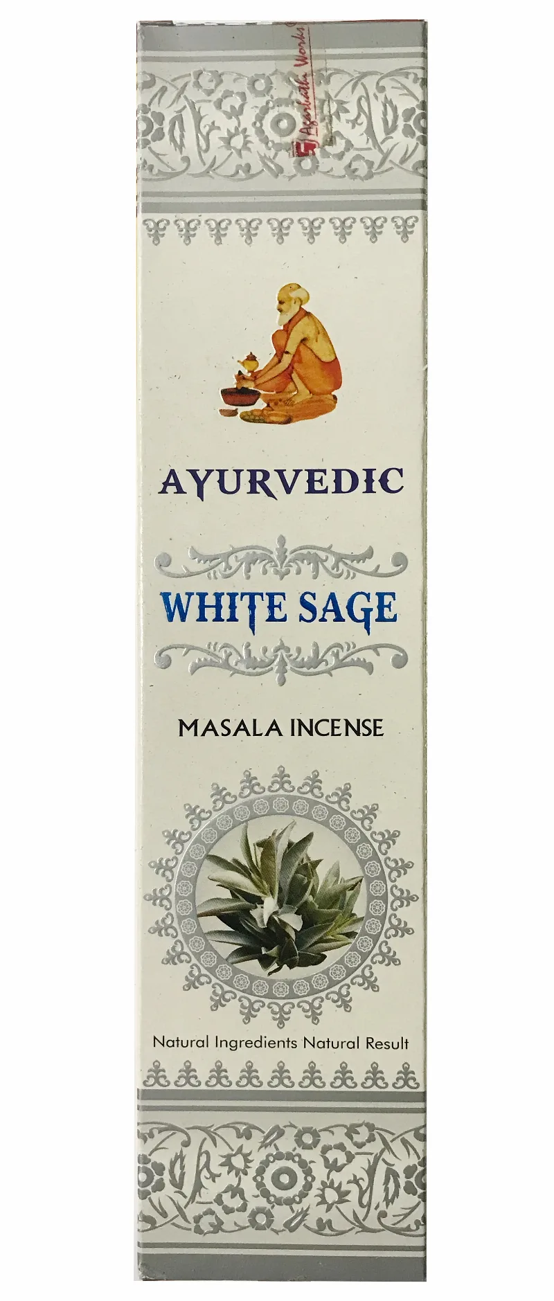 Аромапалочки Белый шалфей 20 г Agarbathi Works Ayurvedic White Sage Masala Incense 20 g