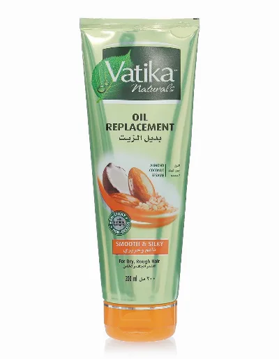 Крем незмивний для сухого та ламкого волосся 200 мл Dabur Vatika Oil Replacement Smooth & Silky
