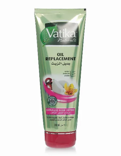 Крем незмивний для відновлення пошкодженого волосся 200 мл Dabur Vatika Oil Replacement Damaged Hair Repair