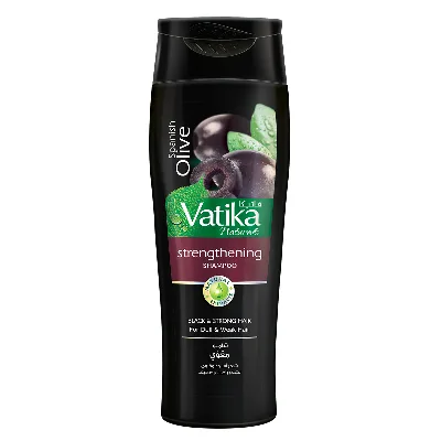 Шампунь з маслом маслин для тьмяного та слабкого волосся 400 мл Dabur Vatika Spanish Olive Strengthening Shampoo 400ml