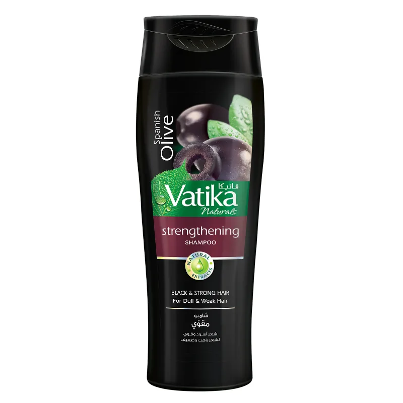 Шампунь з маслом маслин для тьмяного та слабкого волосся 400 мл Dabur Vatika Spanish Olive Strengthening Shampoo 400ml