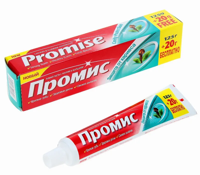 Зубна паста Проміс захист від карієсу 125 г + 20 г Dabur Promise Cavity Protection