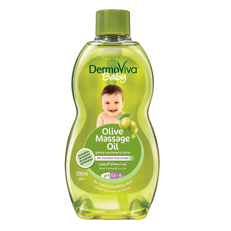 Олія масажна дитяча з оливковою олією 200 мл Dabur Dermoviva Baby Olive Massage