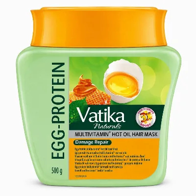 Маска для волос Глубокое кондиционирование 500 мл Dabur Vatika Egg Protein Deep Conditioning Hair Mask