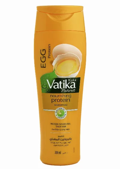 Шампунь з протеїнами яєць для тонкого та ламкого волосся 200 мл Dabur Vatika Egg Protein Nourishing Shampoo 200 ml