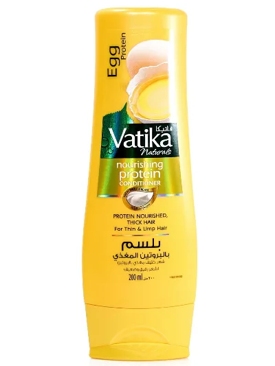 Кондиціонер з протеїнами яєць для тонкого та ламкого волосся 200 мл Dabur Vatika Egg Protein Nourishing Conditioner