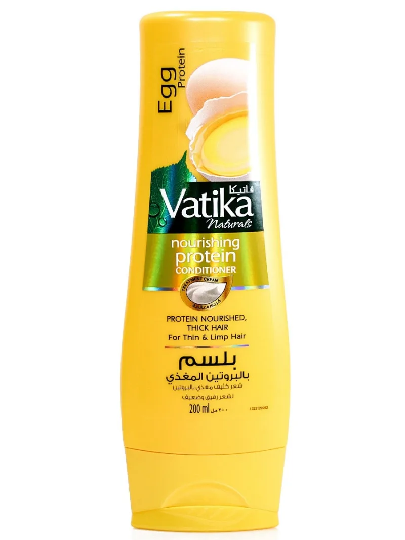 Кондиціонер з протеїнами яєць для тонкого та ламкого волосся 200 мл Dabur Vatika Egg Protein Nourishing Conditioner