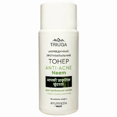 Протизапальний тонер Нім для проблемної шкіри 200 мл Triuga Ayurveda Mix Anti-acne Neem