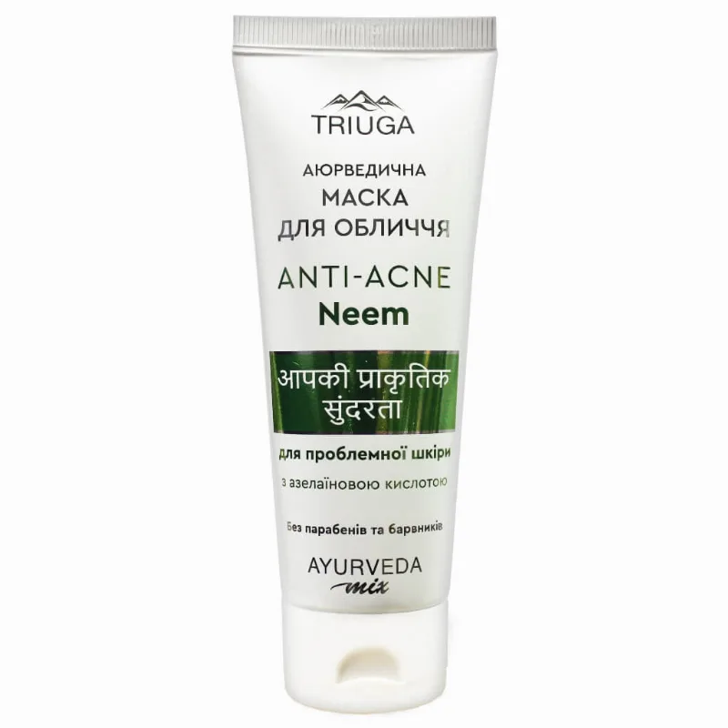 Маска для лица Ним для проблемной кожи 200 мл Triuga Ayurveda Mix Anti-acne Neem
