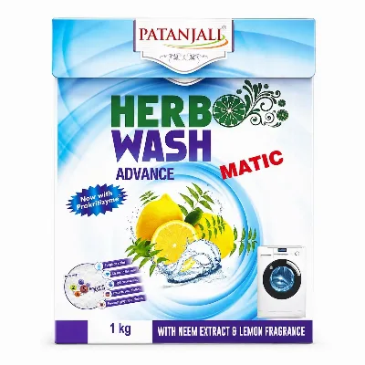 Порошок пральний преміальний Автомат 1 кг Patanjali Herbo Wash Advance Matic