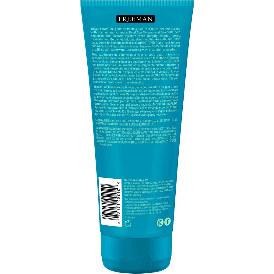 Маска для обличчя анти-стрес Мінерали Мертвого моря 175 мл Freeman Anti-stress Dead Sea Minerals Clay Mask