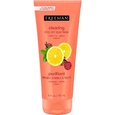 Маска-скатка глиняна для обличчя Солодкий чай і Лимон 175 мл Freeman Clearing Sweet Tea & Lemon Peel Off Clay Mask