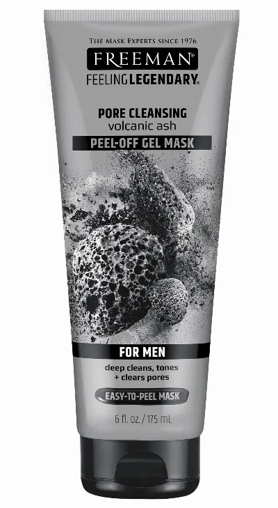 Маска-пленка для мужчин очищающая поры Вулканический Пепел 175 мл Freeman Pore Clearing Volcanic Ash Peel Off Gel Mask