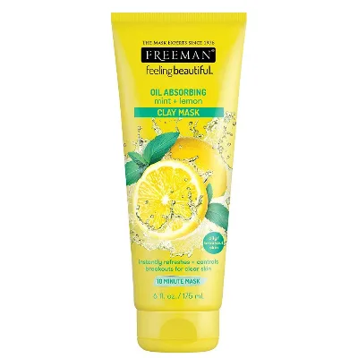 Маска глиняна для обличчя М`ята і Лимон 175 мл Freeman Oil Absorbing Mint & Lemon Clay Mask