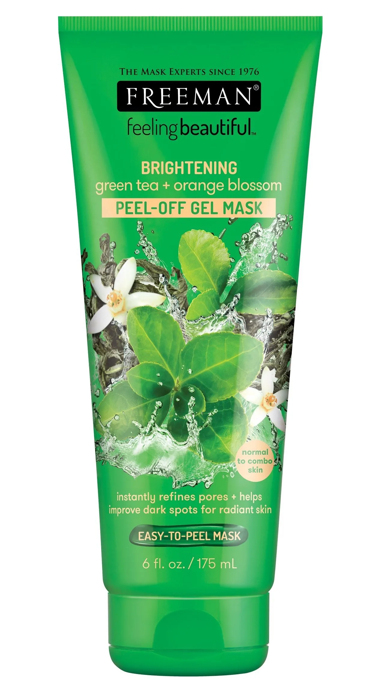 Маска-пленка осветляющая Зеленый чай и Цвет апельсина 175 мл Freeman Brightening Green Tea & Orange Blossom Peel Off Gel Mask