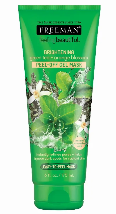 Маска-плівка освітлююча Зелений чай і Апельсиновий цвіт 175 мл Freeman Brightening Green Tea & Orange Blossom Peel Off Gel Mask