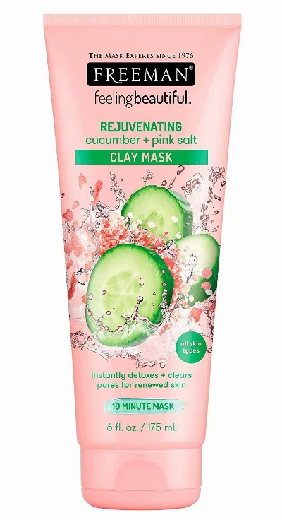 Маска для обличчя глиняна відновлююча Огірок і Рожева сіль 175 мл Freeman Rejuvenating Cucumber & Pink Salt Clay Mask